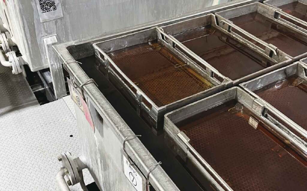 金時豆の糖蜜漬けの様子