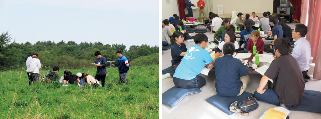3日目:新規就農者の元で植生・土壌・飼料設計などを学び、観察や学んだことについてプレゼンを行いました。