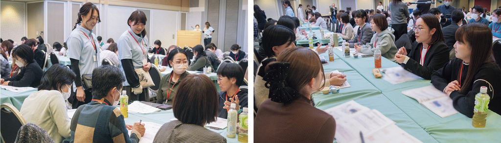 写真4.ワークショップも開催され、参加者はコミュニケーションを取りながら楽しく進めていました。