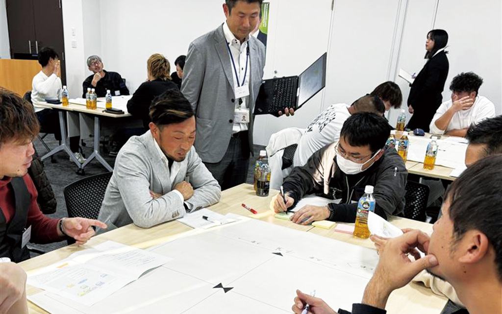 全地区の青年部を対象に農作業安全研修会を開催。ヒヤリハットや事故経験を元にリスクマトリクスを作成しました。